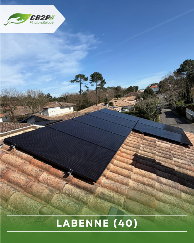 Dernière réalisation avec 7 panneaux pour 2,87 kWc à Labenne dans les Landes